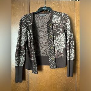 Peruvian Connection XS EUC Pima Cotton Relaxed Fit, Open Front Cardigan XS SOFT